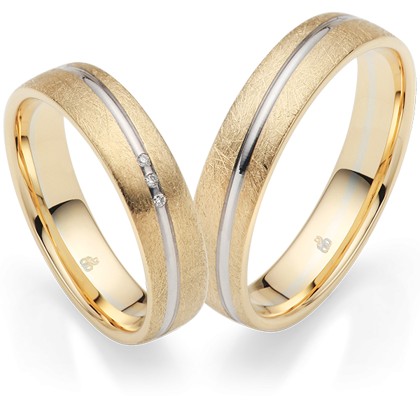 Rauschmayer Trauringe Weiss-Gelbgold 11-51143 + 10-51143